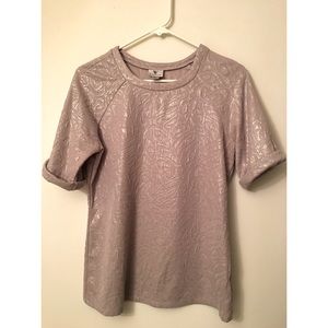 Worthington Short Sleeve Glittery Top Size Medium
